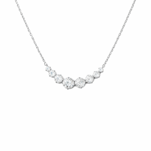 8 Stones Silver Moissanite Necklace