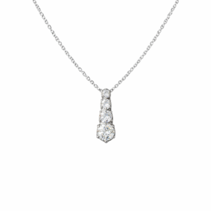 Standing Pillar Silver Moissanite Pendant
