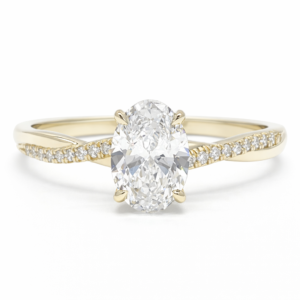 Oval Diamond Ring Yellow
