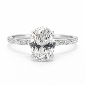Oval Brilliant Pave Ring