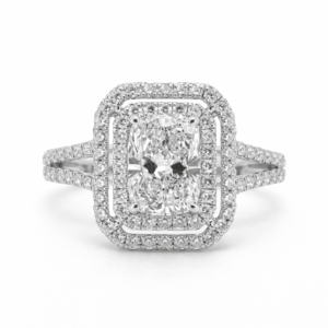 Double Halo Cushion Ring