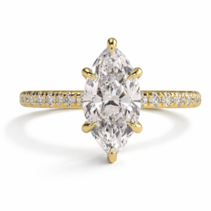 Marquise-Cut Diamond Pave Yellow