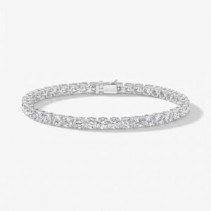 Moissanite Tennis Bracelet in Silver (2mm)