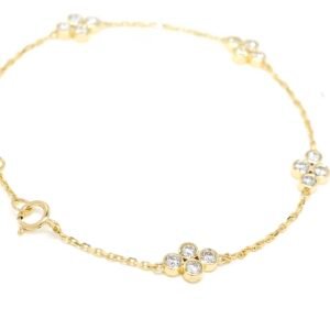 Diamond Cluster Chain Bracelet