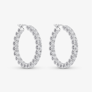 Round Brilliant Cut Hoops