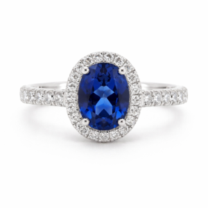 Oval Sapphire Halo