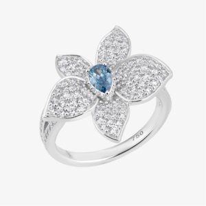 Blue Floral Ring