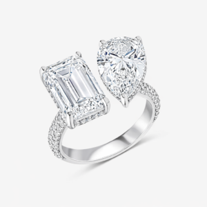 Pear and Emerald Cut Ring