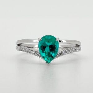 Pear Cut Emerald Ring