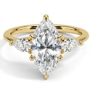 Marquise Trilogy Moissanite Ring